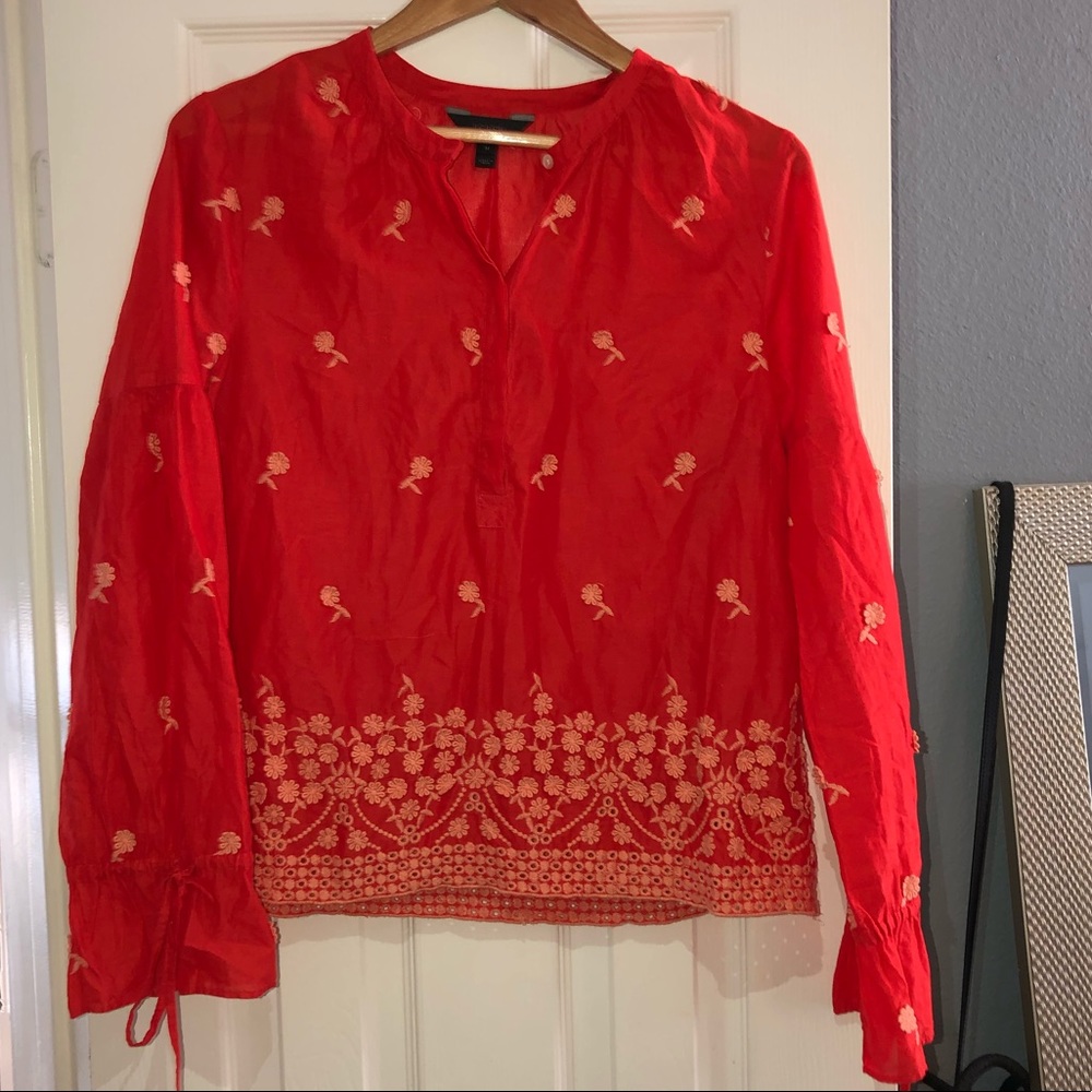 J. Crew embroidered blouse